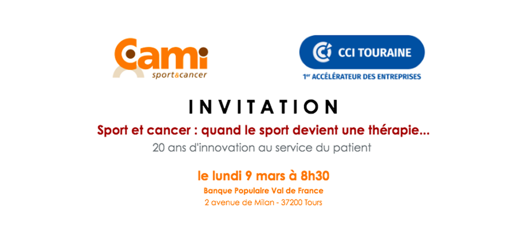 INVITATION - Conférence Sport et Cancer : quand le sport devient une thérapie - 9 mars Tours