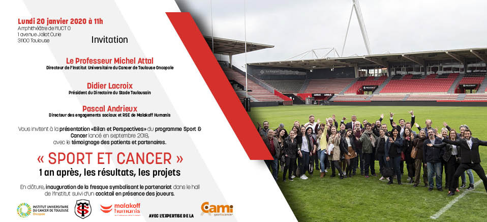 INVITATION - "SPORT & CANCER", 1 an après, les résultats, les projets